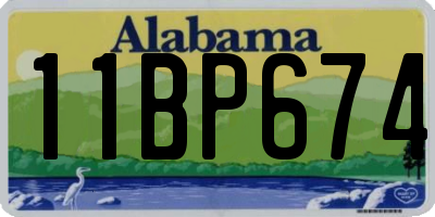 AL license plate 11BP674