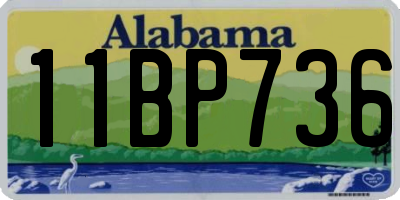 AL license plate 11BP736