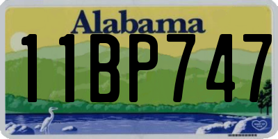 AL license plate 11BP747