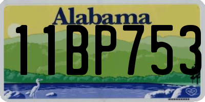 AL license plate 11BP753