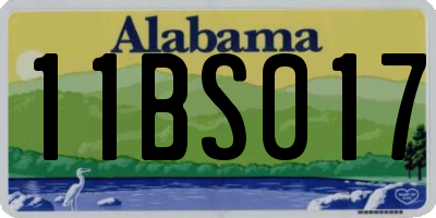 AL license plate 11BS017