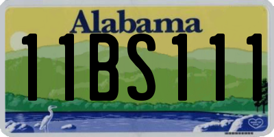 AL license plate 11BS111