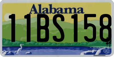 AL license plate 11BS158