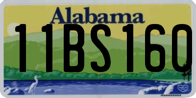 AL license plate 11BS160