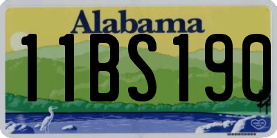 AL license plate 11BS190