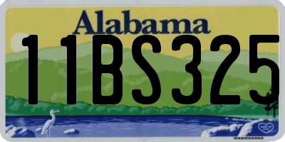 AL license plate 11BS325