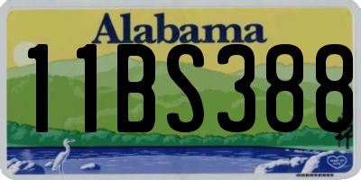AL license plate 11BS388