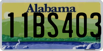 AL license plate 11BS403
