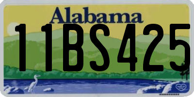 AL license plate 11BS425
