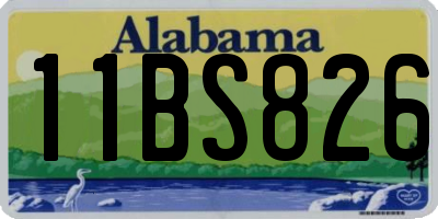 AL license plate 11BS826