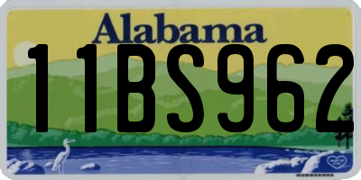 AL license plate 11BS962