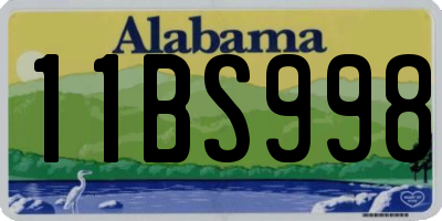 AL license plate 11BS998