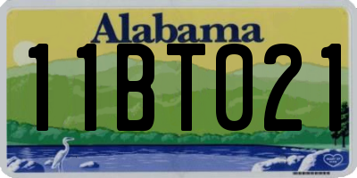 AL license plate 11BT021