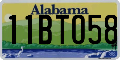 AL license plate 11BT058