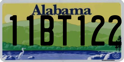 AL license plate 11BT122