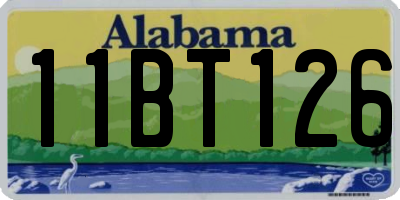 AL license plate 11BT126