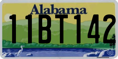 AL license plate 11BT142