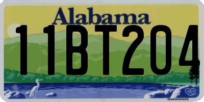 AL license plate 11BT204