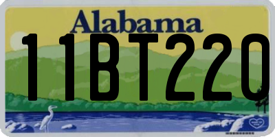AL license plate 11BT220