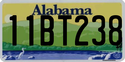 AL license plate 11BT238