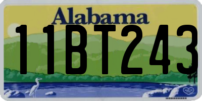 AL license plate 11BT243