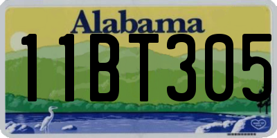 AL license plate 11BT305