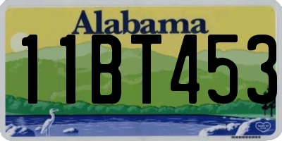 AL license plate 11BT453