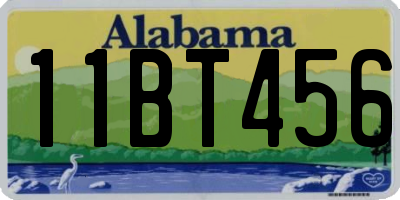 AL license plate 11BT456