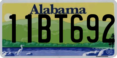 AL license plate 11BT692
