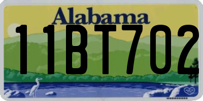 AL license plate 11BT702
