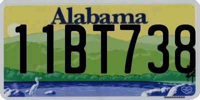 AL license plate 11BT738