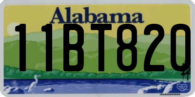 AL license plate 11BT820