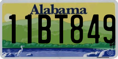 AL license plate 11BT849