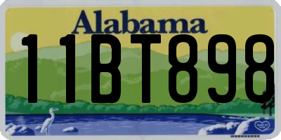AL license plate 11BT898