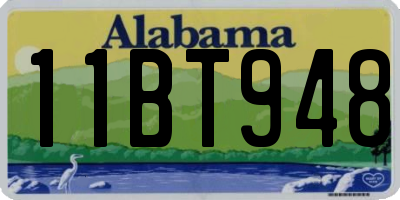 AL license plate 11BT948