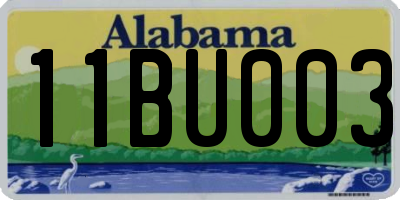 AL license plate 11BU003