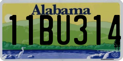 AL license plate 11BU314