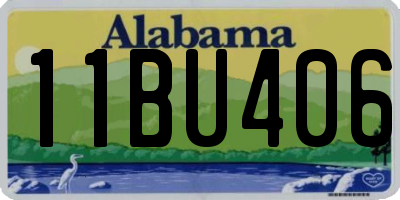 AL license plate 11BU406