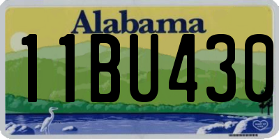 AL license plate 11BU430
