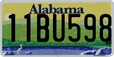 AL license plate 11BU598
