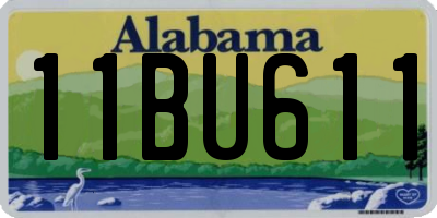 AL license plate 11BU611