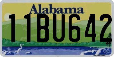AL license plate 11BU642