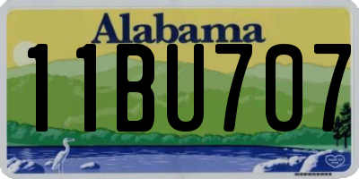 AL license plate 11BU707