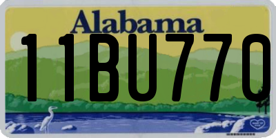 AL license plate 11BU770