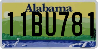 AL license plate 11BU781