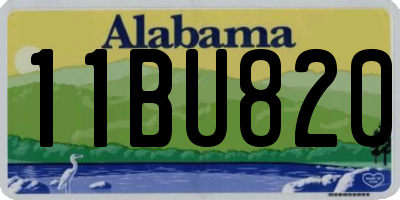 AL license plate 11BU820
