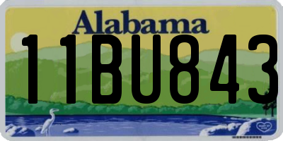 AL license plate 11BU843
