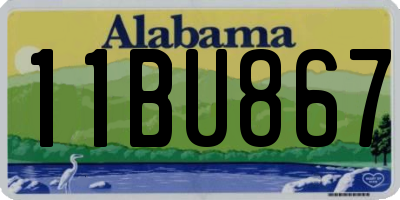 AL license plate 11BU867