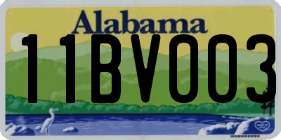 AL license plate 11BV003