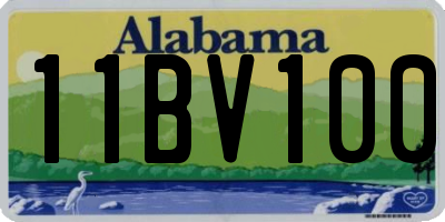 AL license plate 11BV100